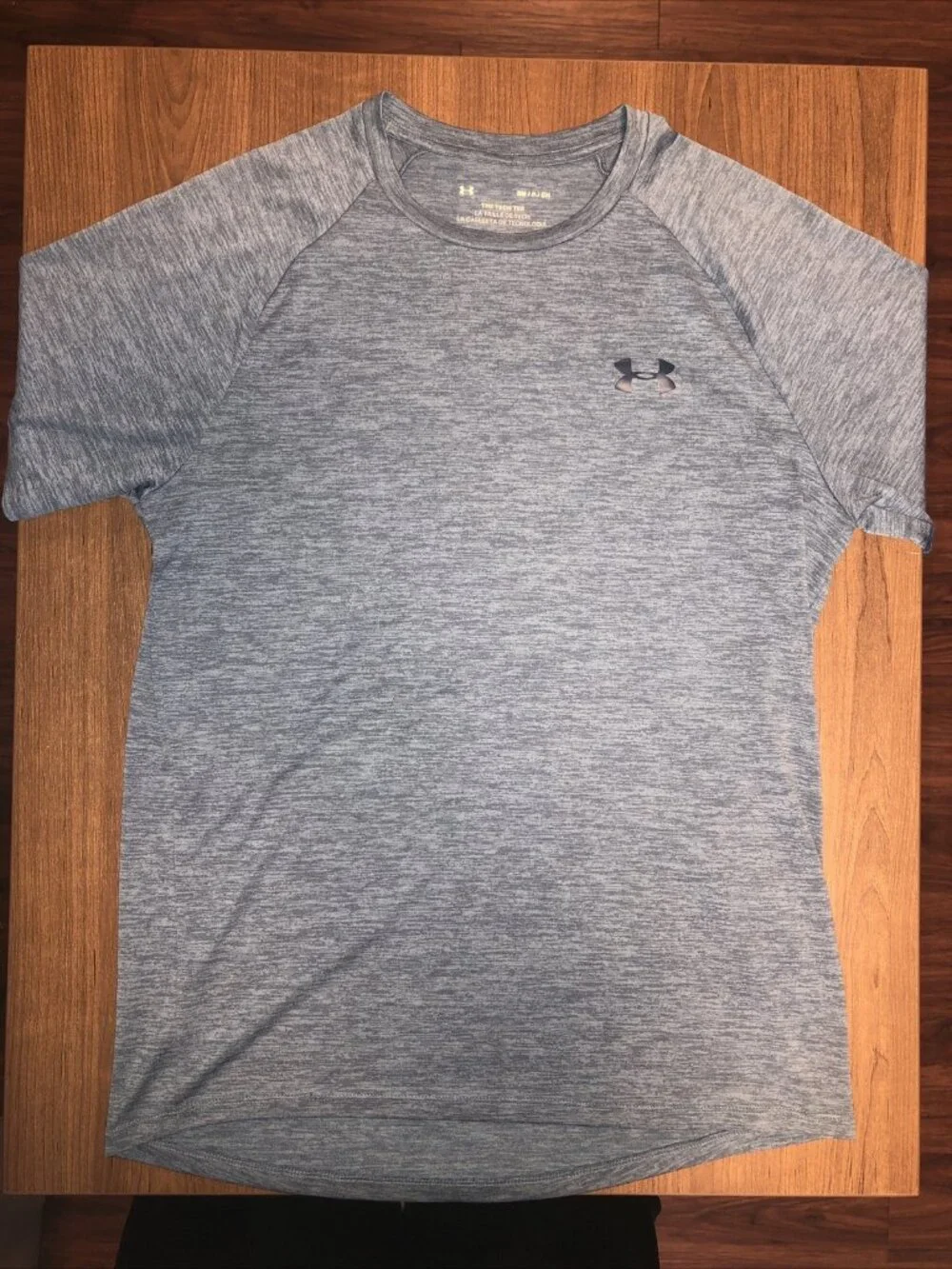 Mens Adidas Tech T-Shirt - Athletic Gym Shirt - Breathable - SMALL Blue